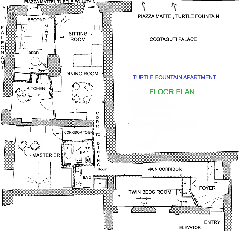 Turtles Nest apartment floor plan - apartment map